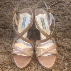 Prada leather sandals 37.5